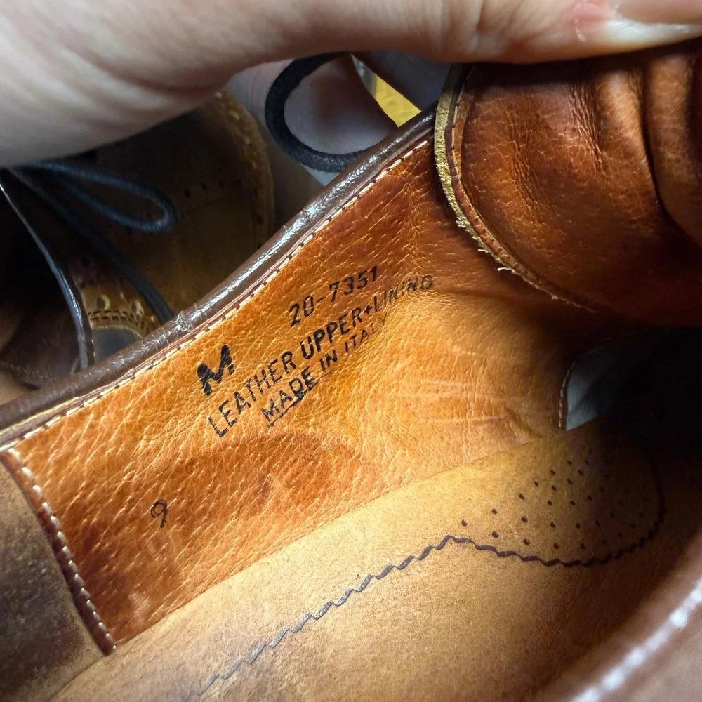 Johnston & Murphy Saddle Oxford 20-7351 Brown Leather Dress Shoes Mens 9